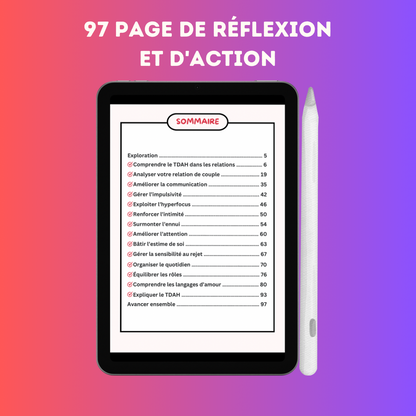 Le Guide du TDAH pour les couples - Ebook numérique à télécharger et imprimer chez soi.