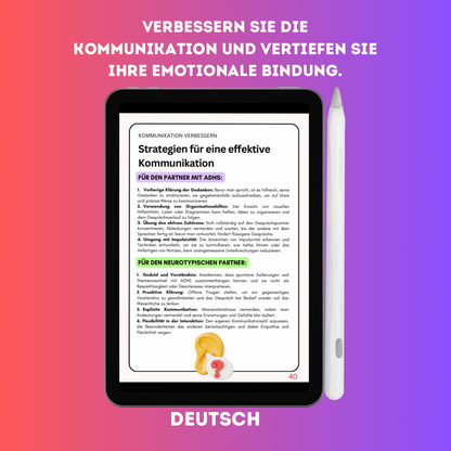 Der ADHS-Leitfaden für Paare – Digitales E-Book zum Herunterladen und Drucken zu Hause.