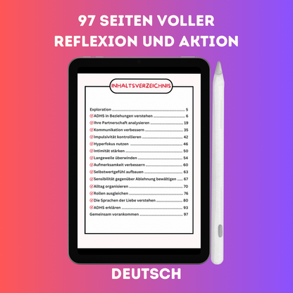 Der ADHS-Leitfaden für Paare – Digitales E-Book zum Herunterladen und Drucken zu Hause.